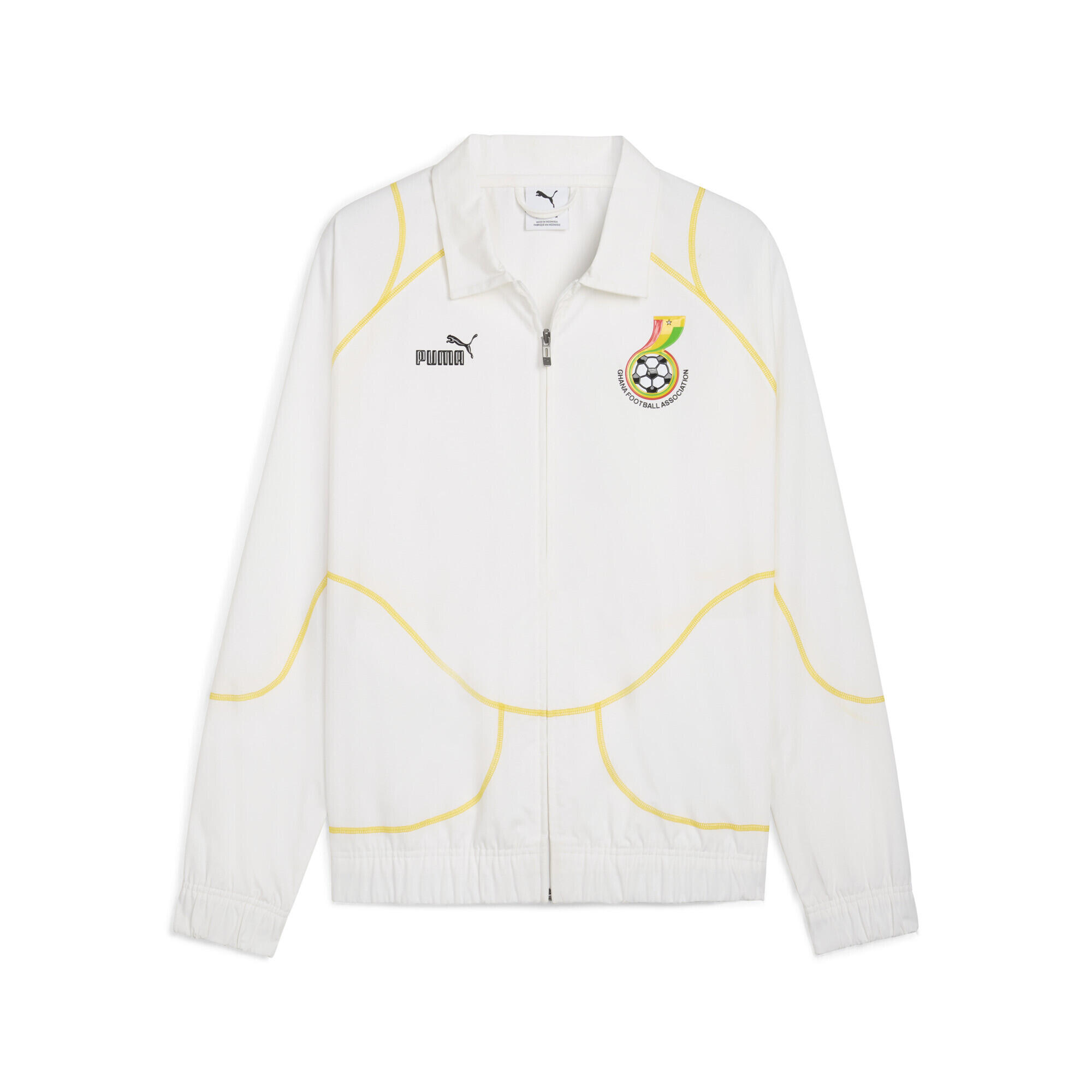 Męska kurtka dresowa Ghana ftblStatement PUMA White Pelé Yellow