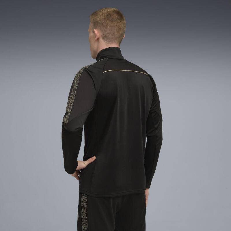 Męska bluza piłkarska KINGtouch z zamkiem 1/4 PUMA Black Gold