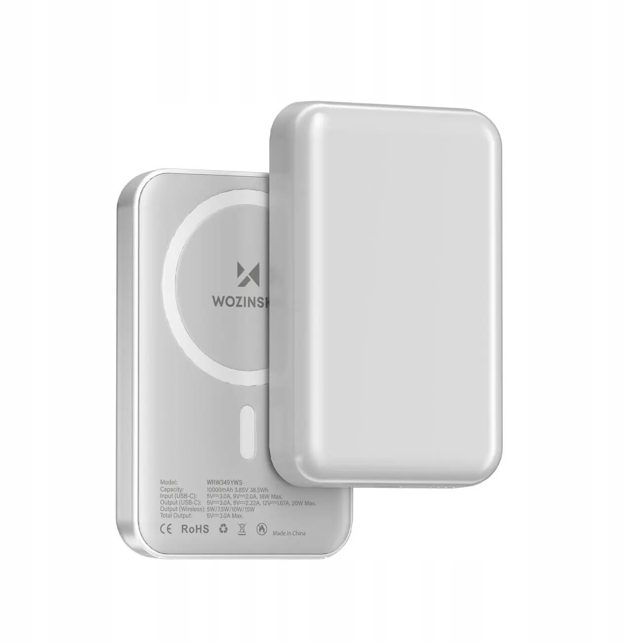 POWERBANK 10000mAh WOZINSKY  INDUKCYJNY QI 3/7