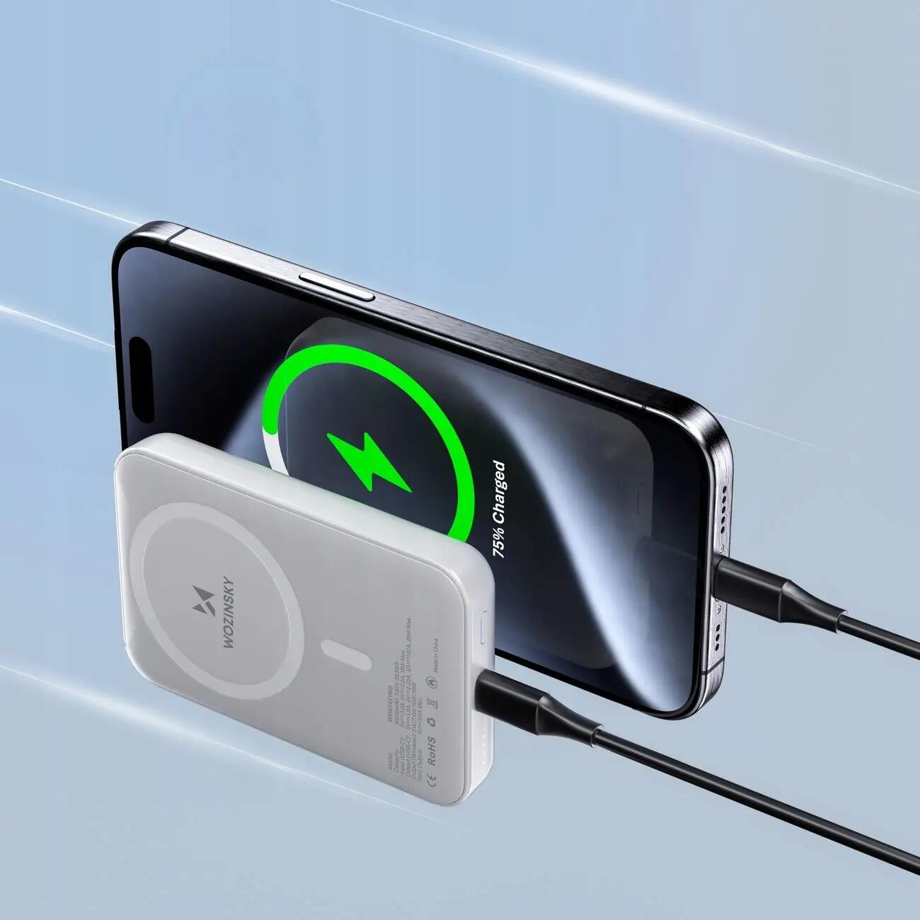 POWERBANK 10000mAh WOZINSKY  INDUKCYJNY QI 6/7