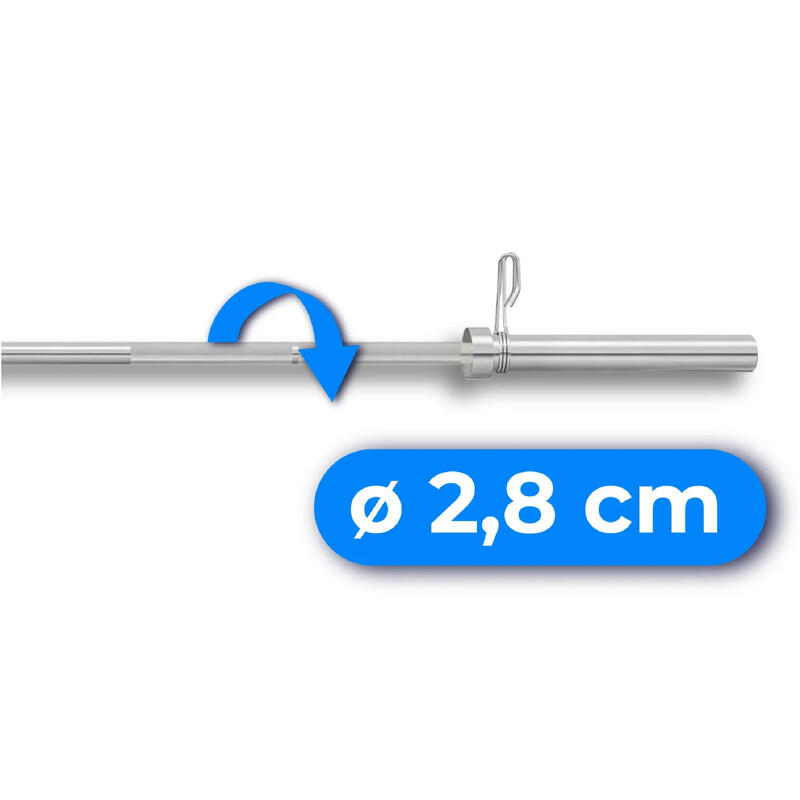 Gryf olimpijski prosty 150cm stalowy 50mm Thunder