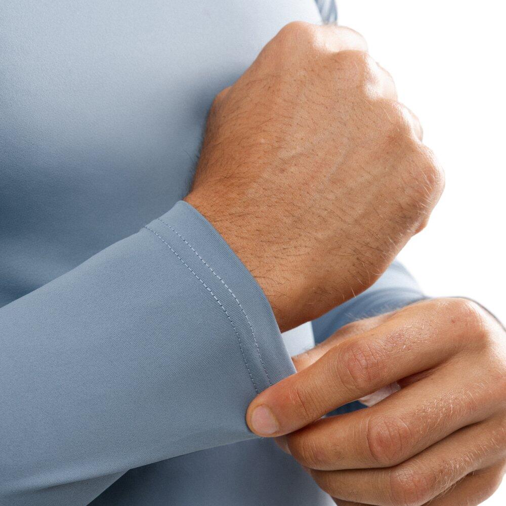 T-shirt fitness manches longues homme Aqua Bleu 4/7