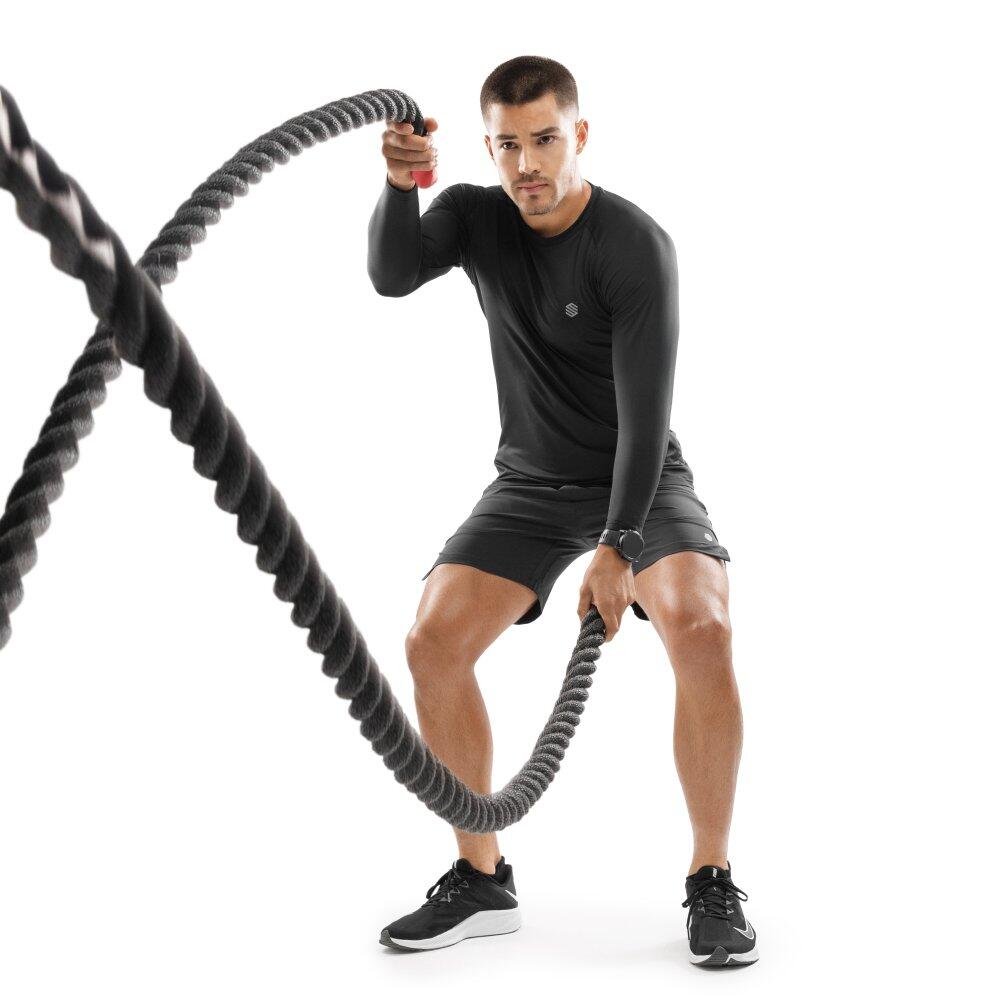 T-shirt fitness manches longues homme Key Noir 3/7