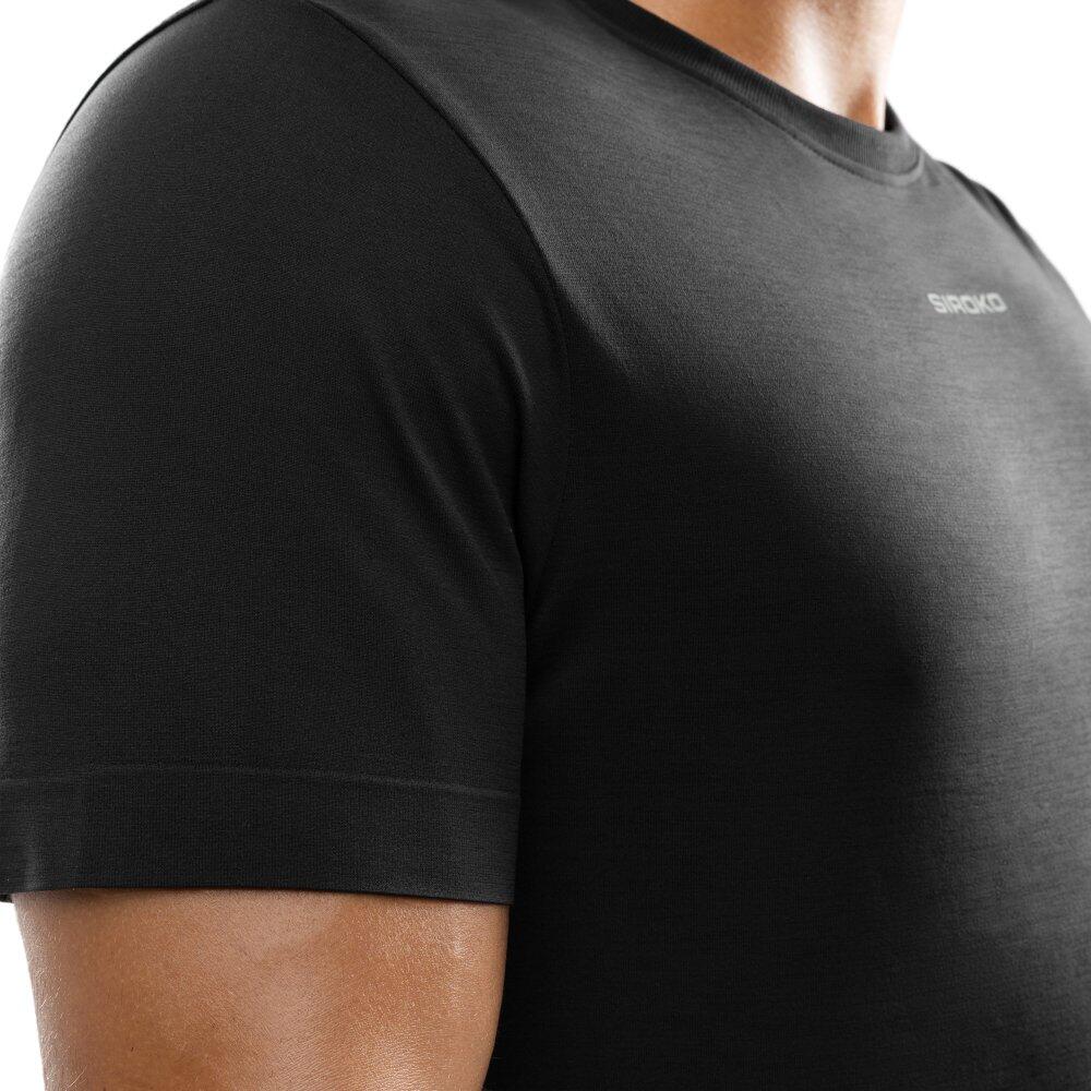 Maglietta da allenamento a maniche corte da uomo Fitness Conquer Nero 4/7