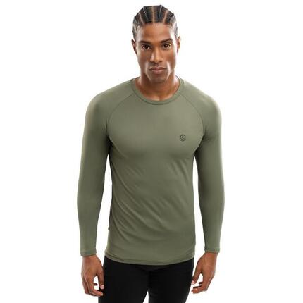 Men Fitness 's training long sleeve t-shirt Wild Green
