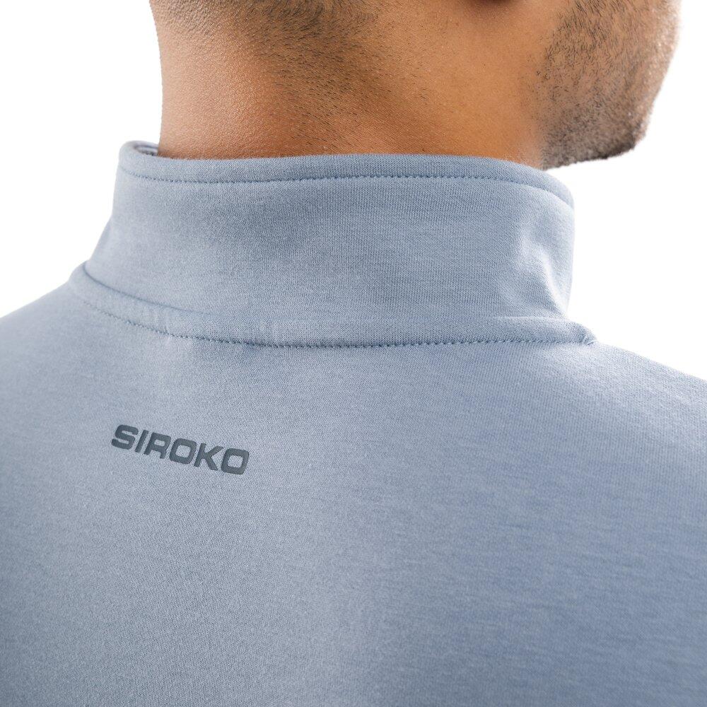 Felpa da allenamento da uomo con mezza zip Fitness Blur Blu 4/7