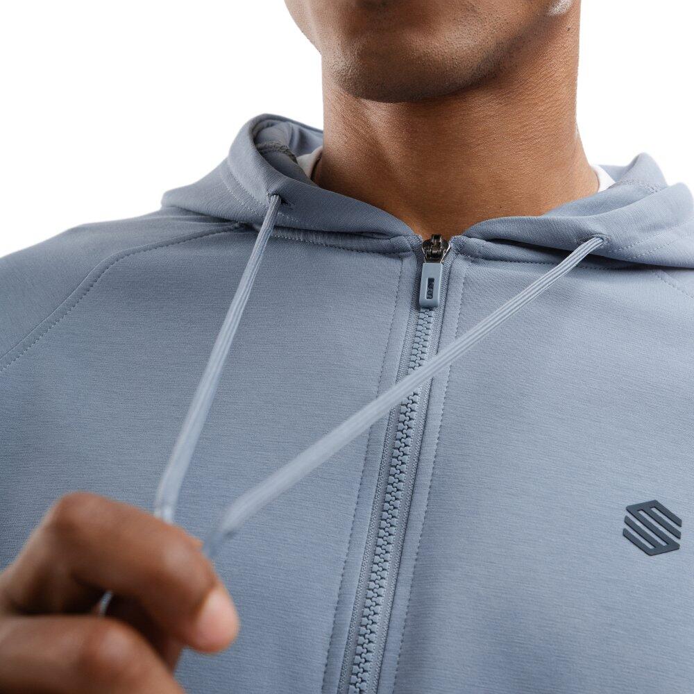 Sweat à capuche fitness zippé homme Surpass Bleu 4/7