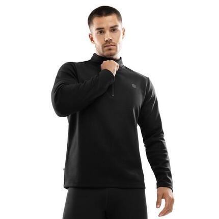 Pull fitness demi-zip homme Inter Noir