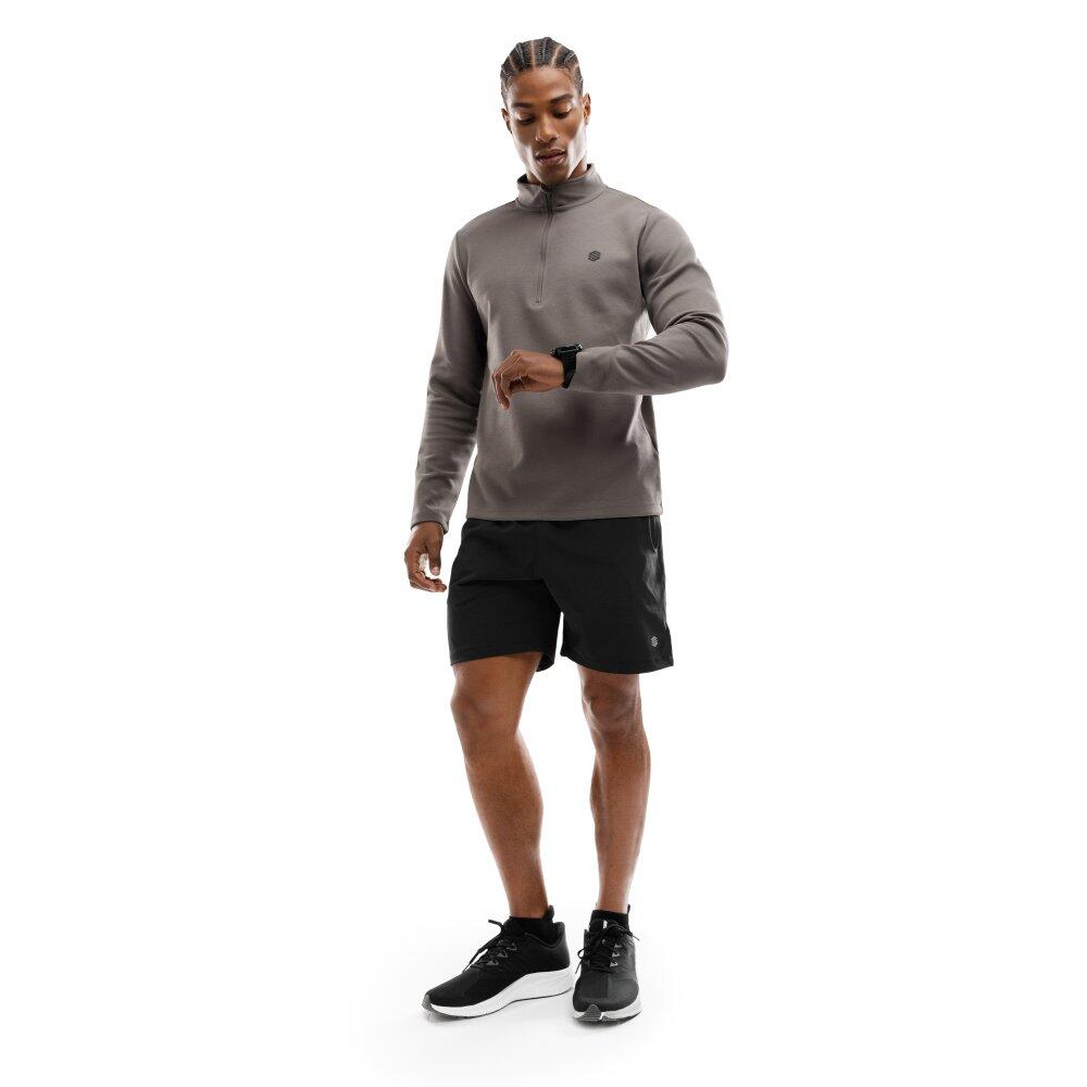 Felpa da allenamento da uomo con mezza zip Fitness Troop Grigio 3/7