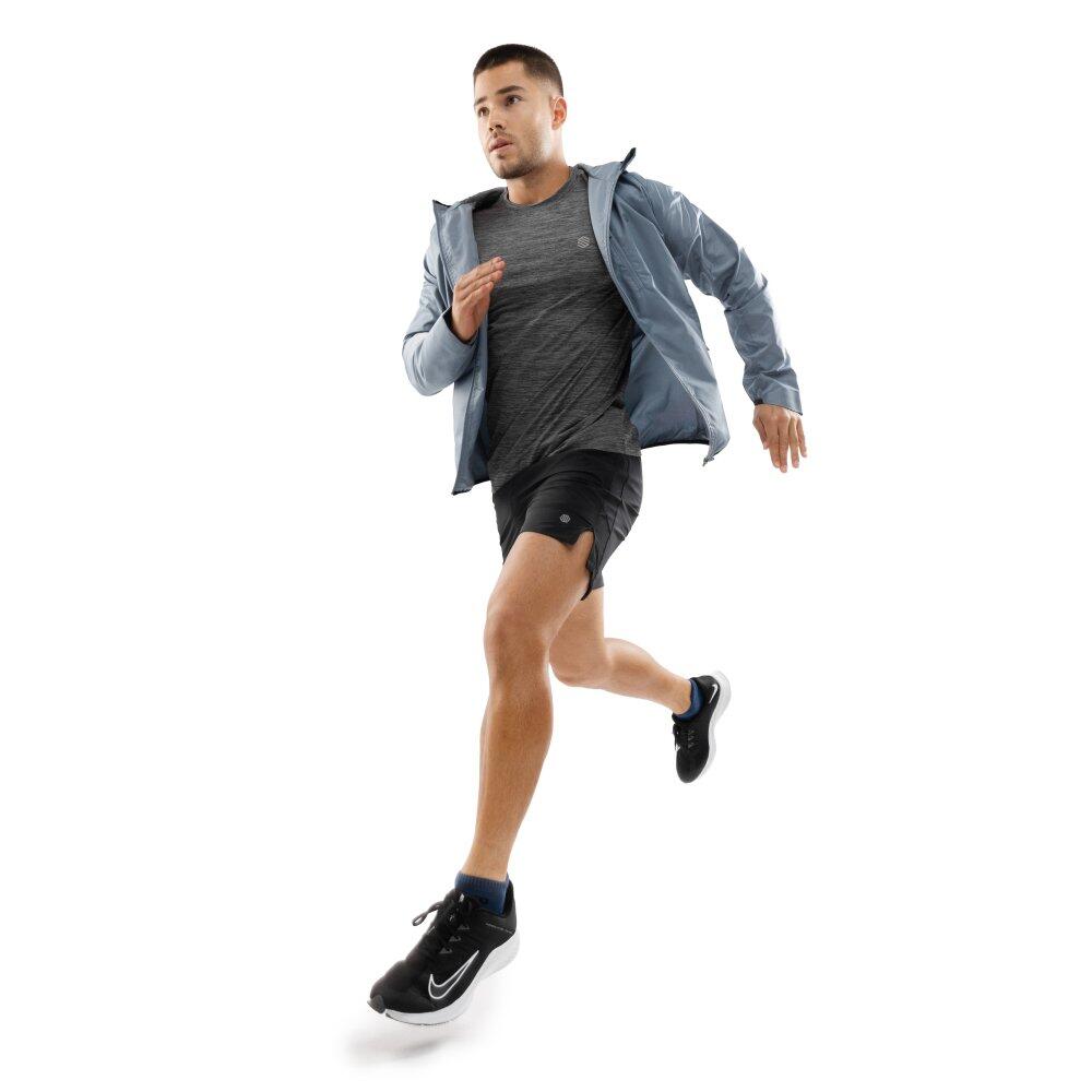 Veste coupe-vent fitness homme Evolve Bleu 3/8