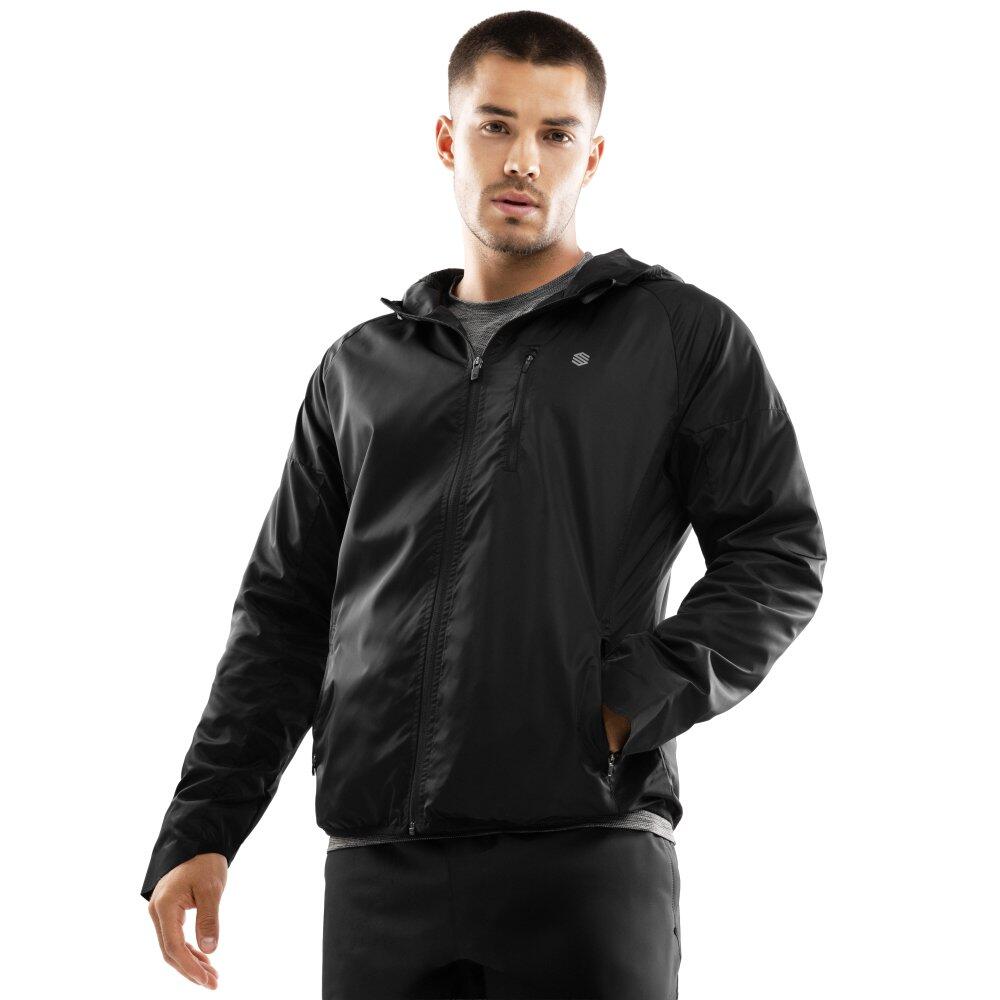 SIROKO Men Fitness 's training windbreaker jacket Grand Marathon Black