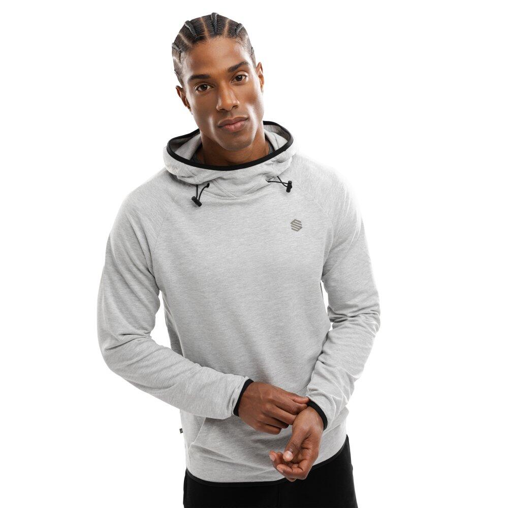 SIROKO Heren Fitness sportieve hoodie Challenger Parelgrijs