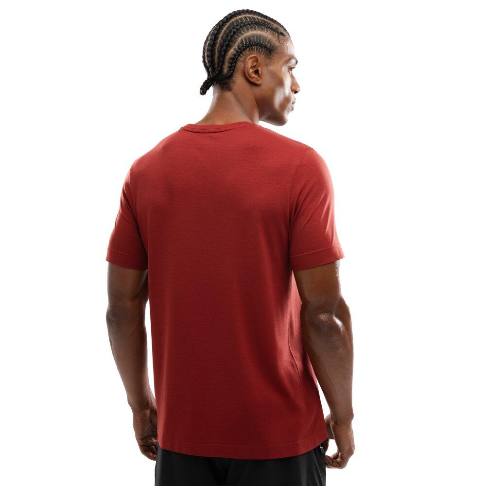 Herren Fitness kurzärmeliges trainingsshirt Camargue Rot 2/7
