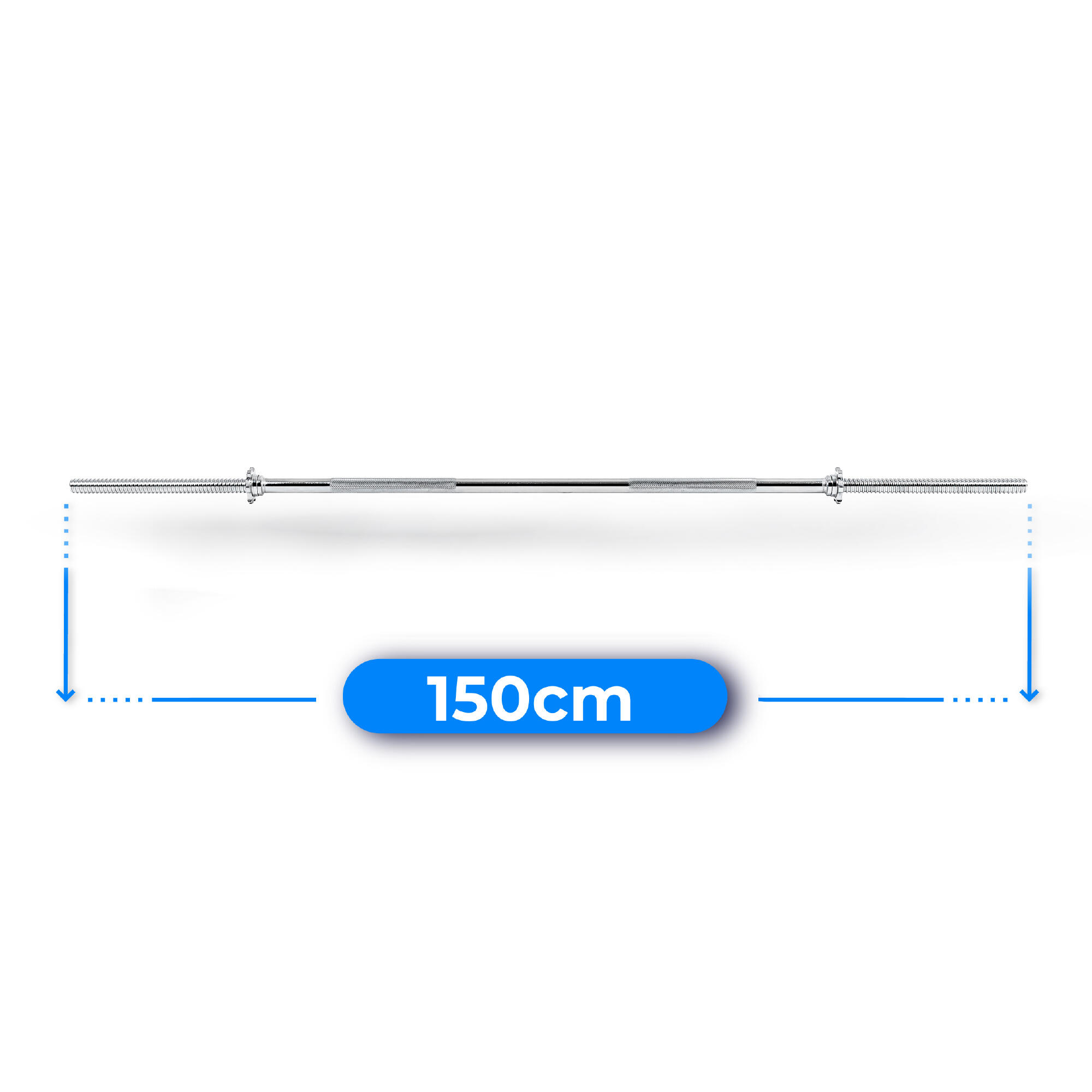 Barre droite vissée 150 cm Thunder 30 mm pinces 2/8