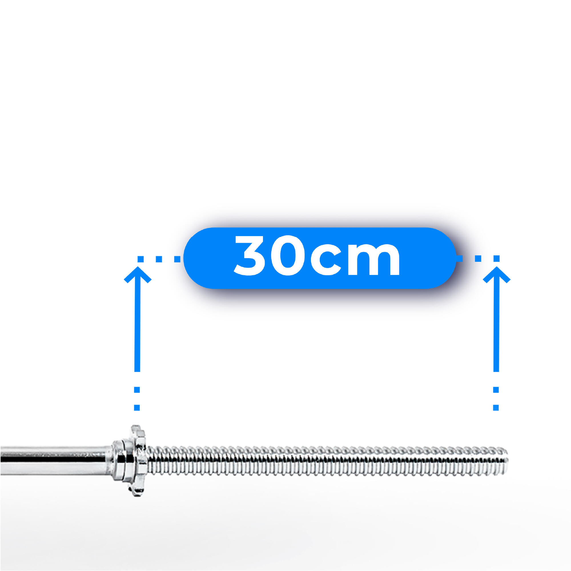 Barre droite vissée 150 cm Thunder 30 mm pinces 4/8
