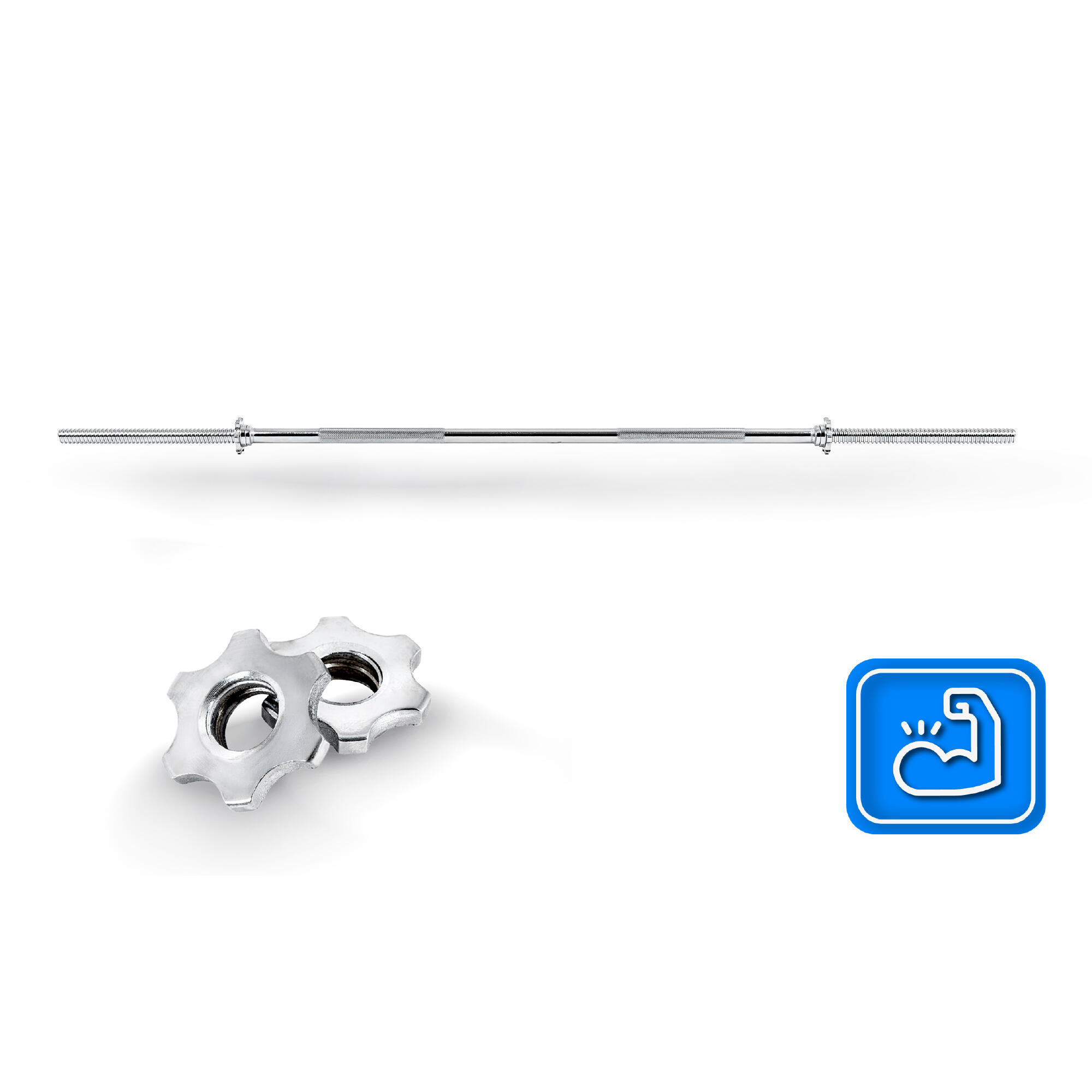 Barre droite vissée 150 cm Thunder 30 mm pinces 6/8