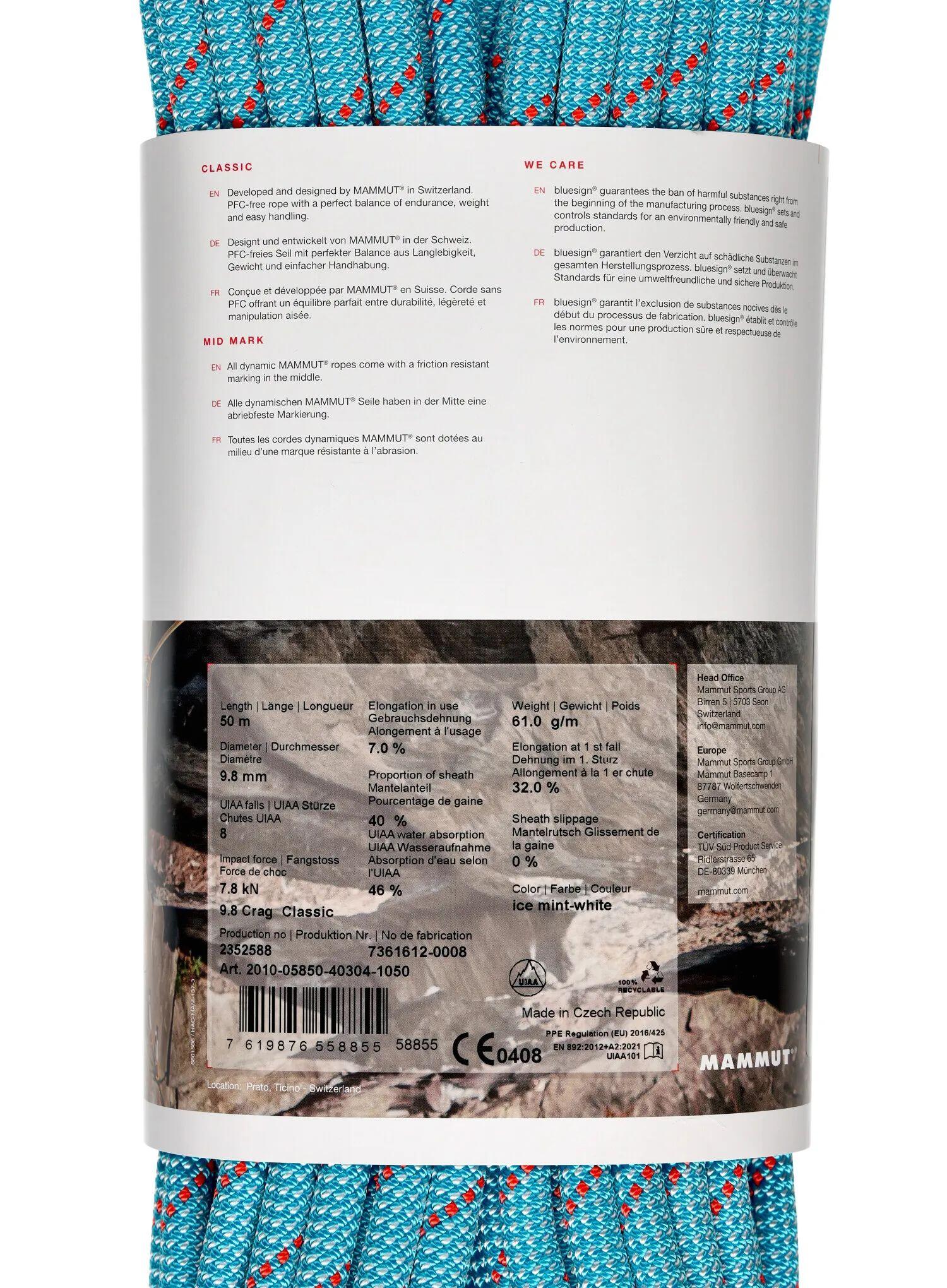 MAMMUT 9.8 Crag Classic Rope 4/6