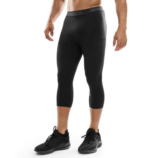 Leggings sportivi a tre quarti da uomo Fitness Enlli Nero