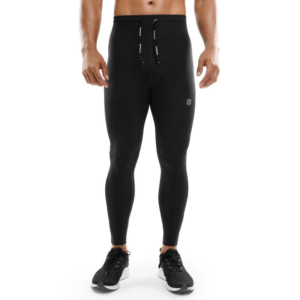 Leggings de corrida para homem fitness savage preto
