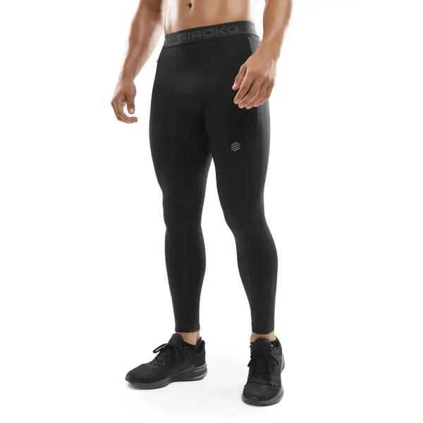 SIROKO Mallas deportivas largas hombre fitness Pioneer Negro