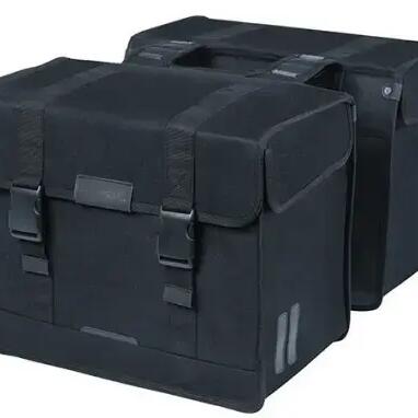 Basil Kavan Classic double pannier - canvas - 68 L - black