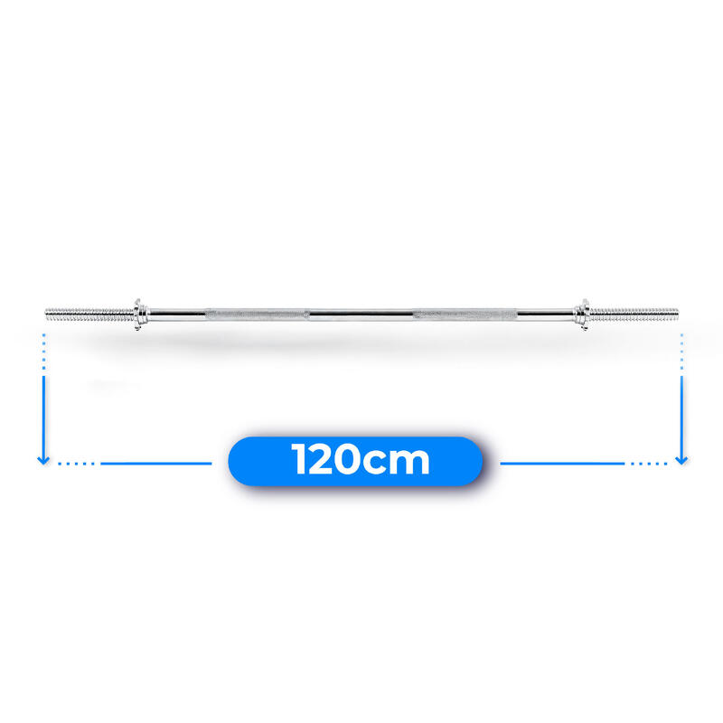 Bară dreaptă exerciții 120 cm THUNDER SG-SC-120/30, filet 30 mm, cleme