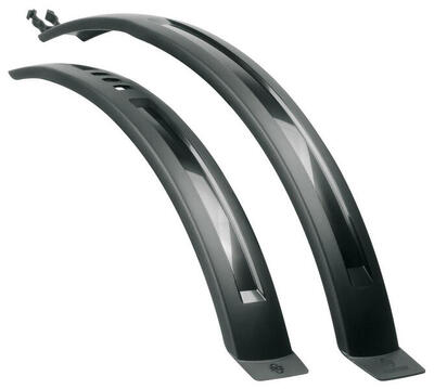 Polisport pvc spatborden set voor atb hightrek 26-28 zwart