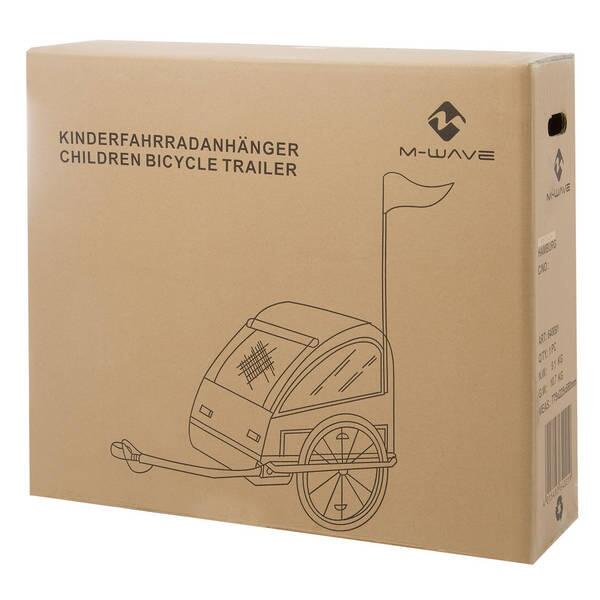 M-WAVE Kinder fietsaanhanger / bagageaanhangwagen van met aluminium frame