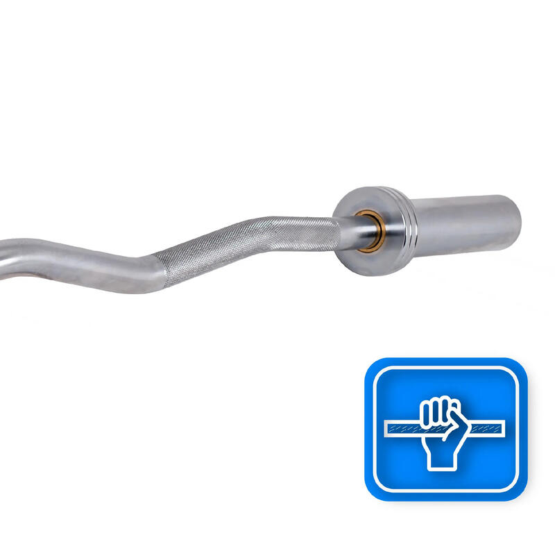 Gryf olimpijski lekko łamany 120cm stalowy 50mm Thunder