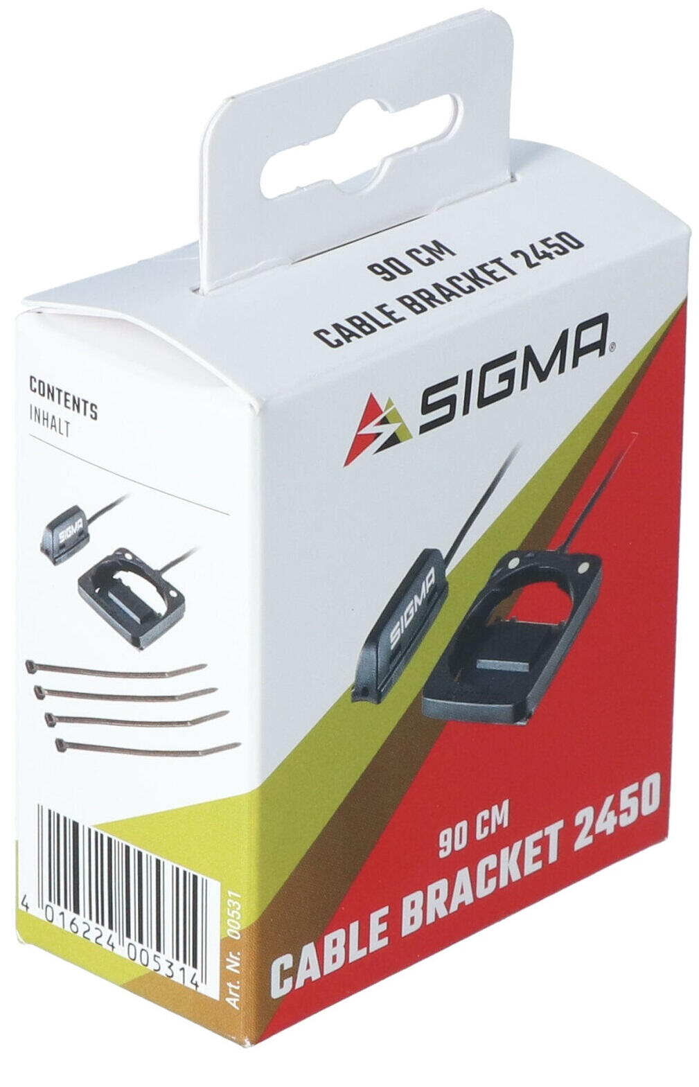 Sigma Supporto Ciclocomputer 2450 con Cavo 90 cm, Nero. 3/4