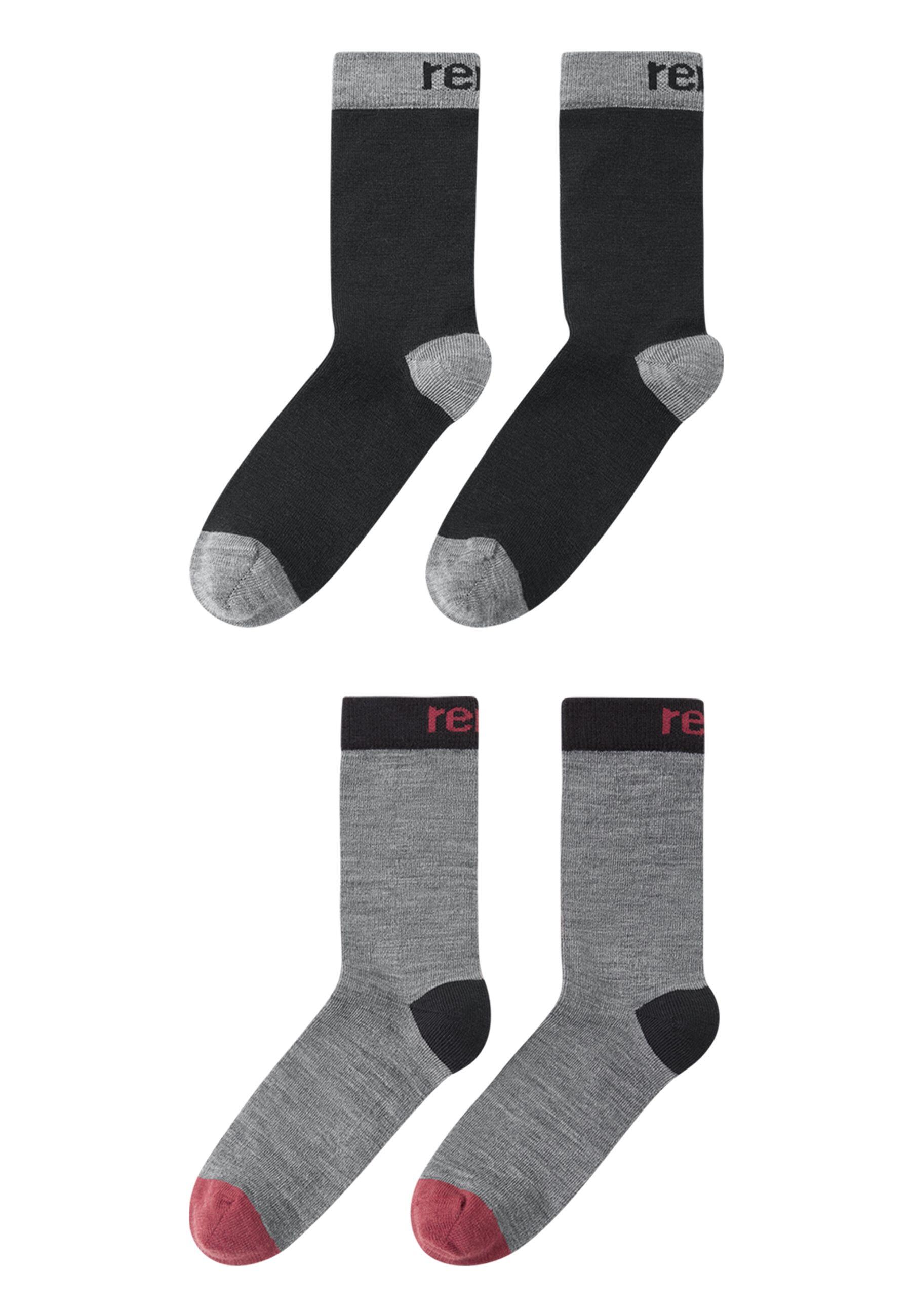 REIMA 2er-Pack Socken Parit - Hergestellt aus zertifizierter muleselfreie Wolle (RWS)
