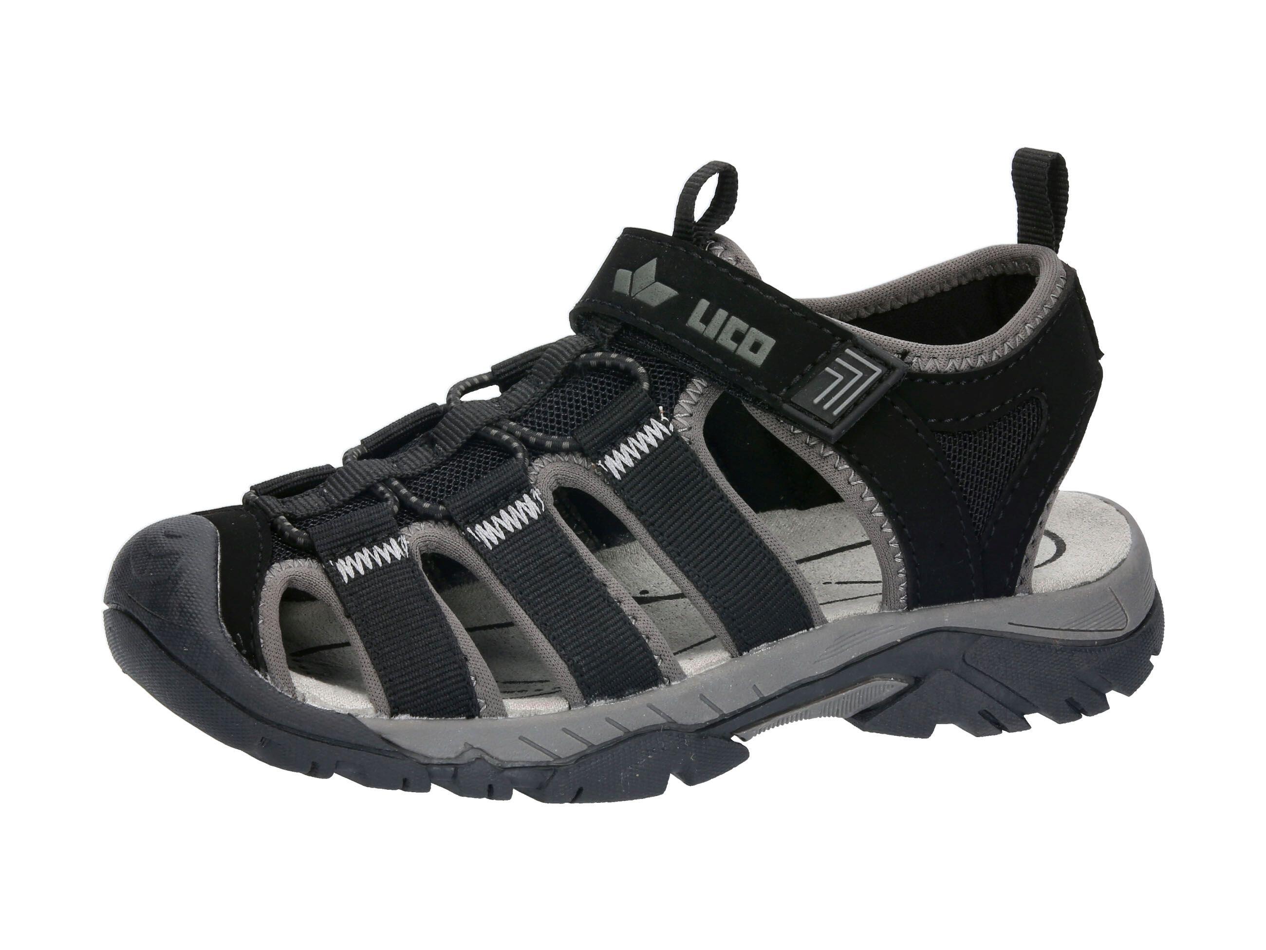 LICO LICO Janto VS Boys' Nylon Sandal Black Velcro, TPR Sole
