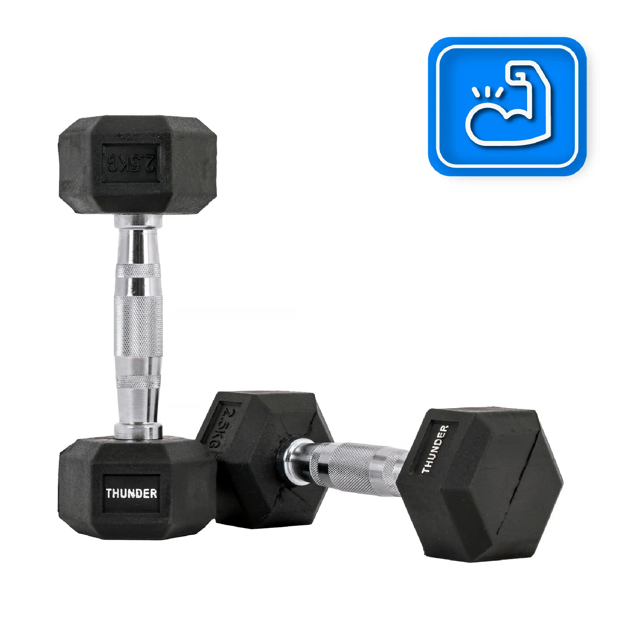 Manubrio esagonale Thunder hex 2,5kg 6/8