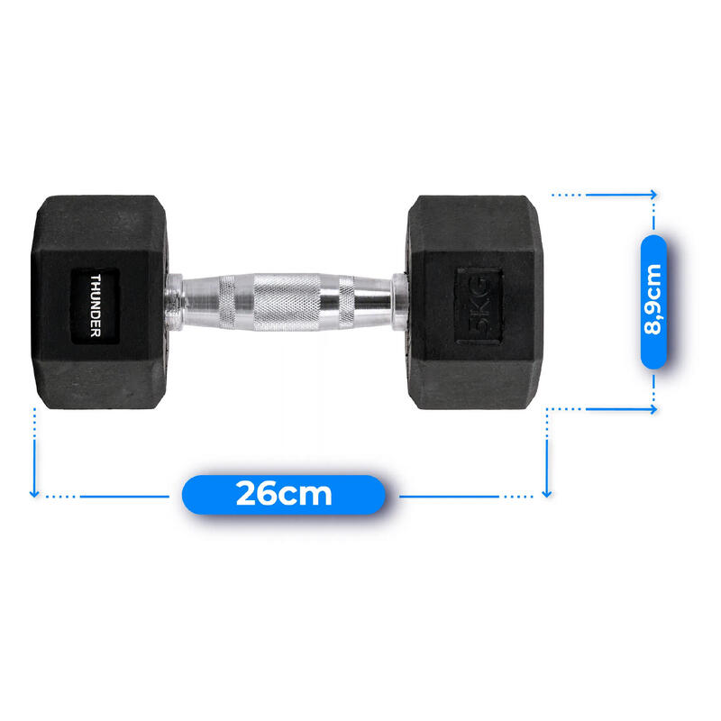 Hantla hexagonalna Thunder hex 5kg