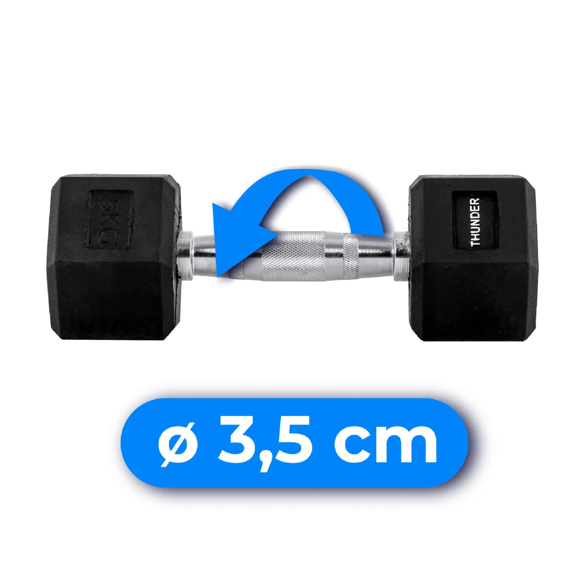 Haltère hexagonale Thunder HEX 5 kg 4/8
