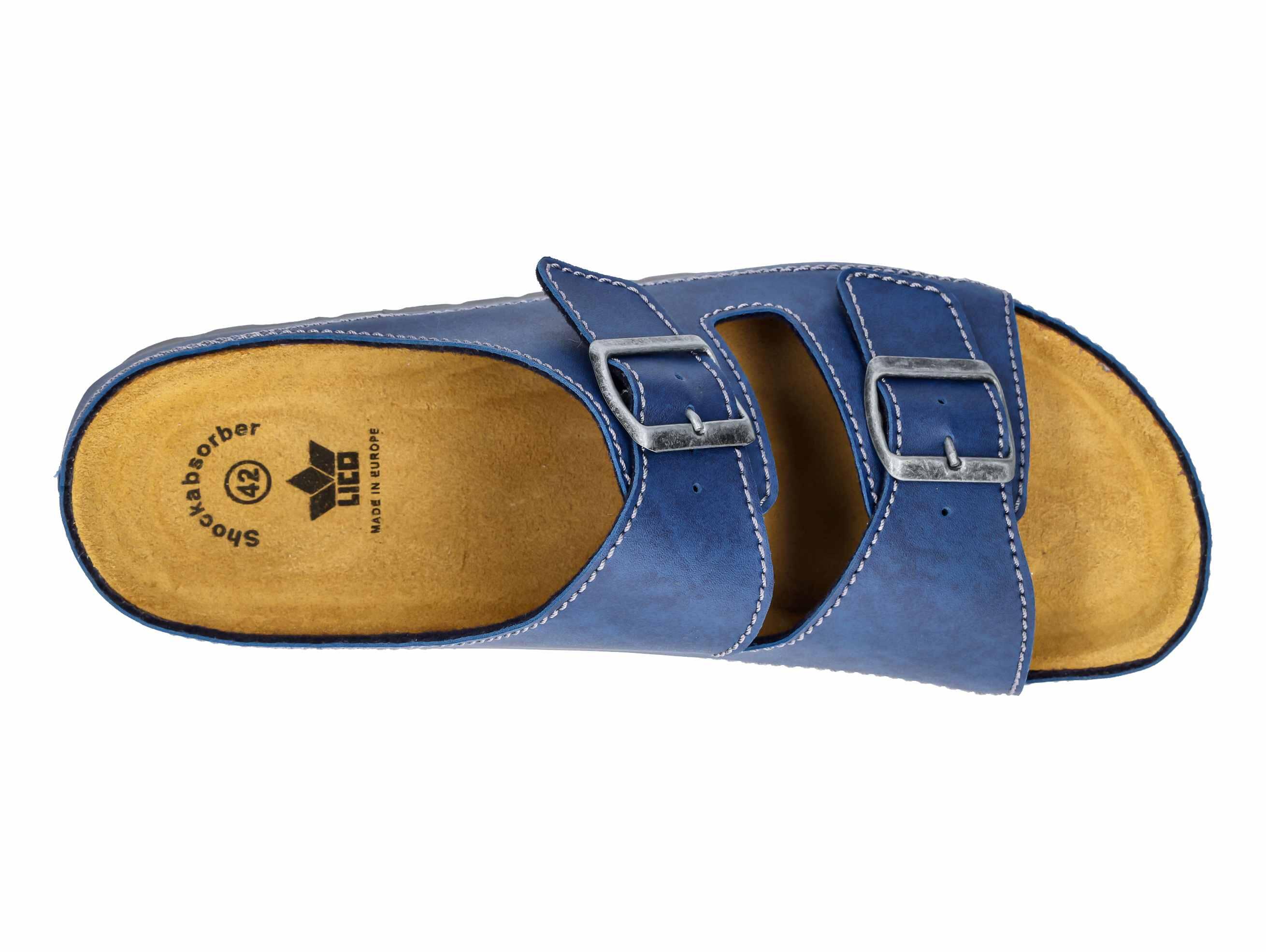Pantolette Herren Schnallen LICO Natural Man 5/6