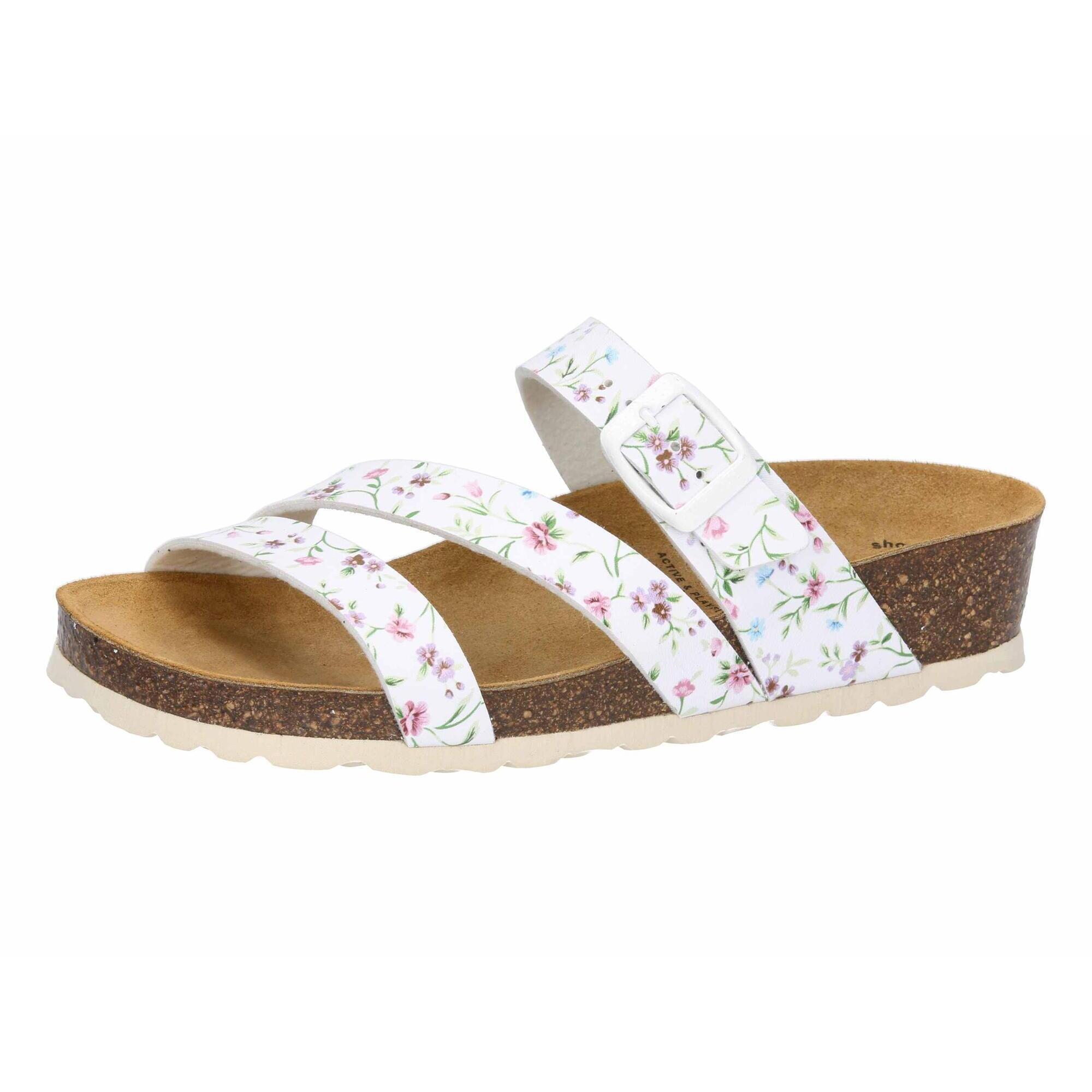 Lico - Mule Boucles Femmes Lico Natural Glitter - Sandales - Blanc - Decathlon