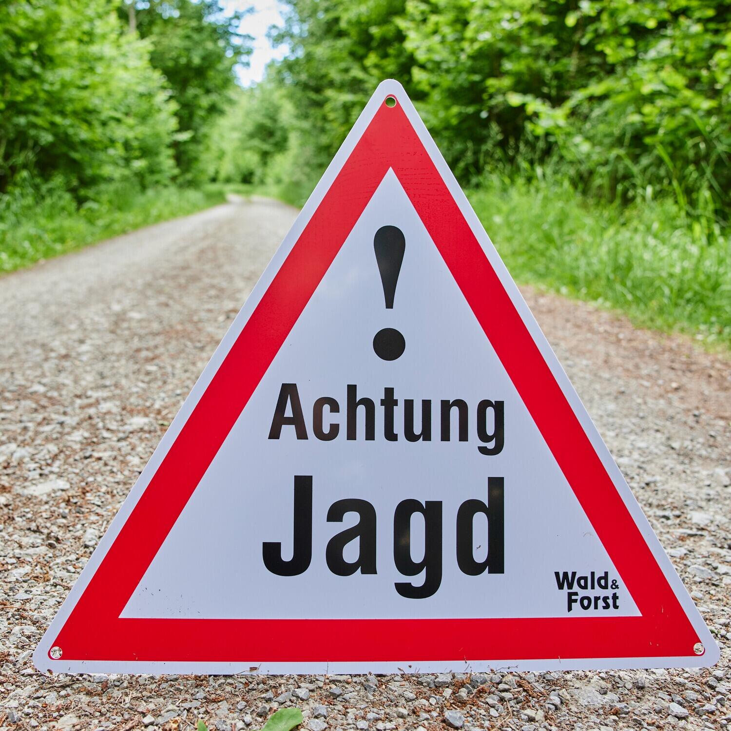 Warnschild Achtung Jagd – 3er-Pack 3/3