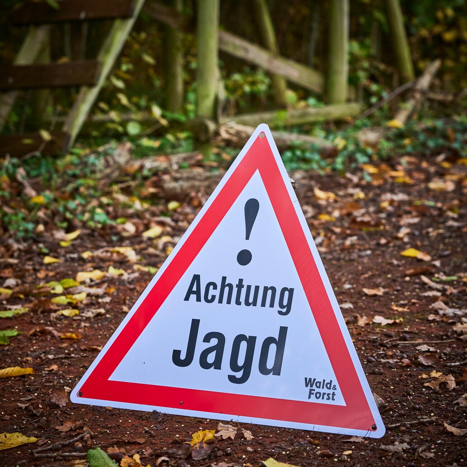 Warnschild Achtung Jagd – 3er-Pack 2/3