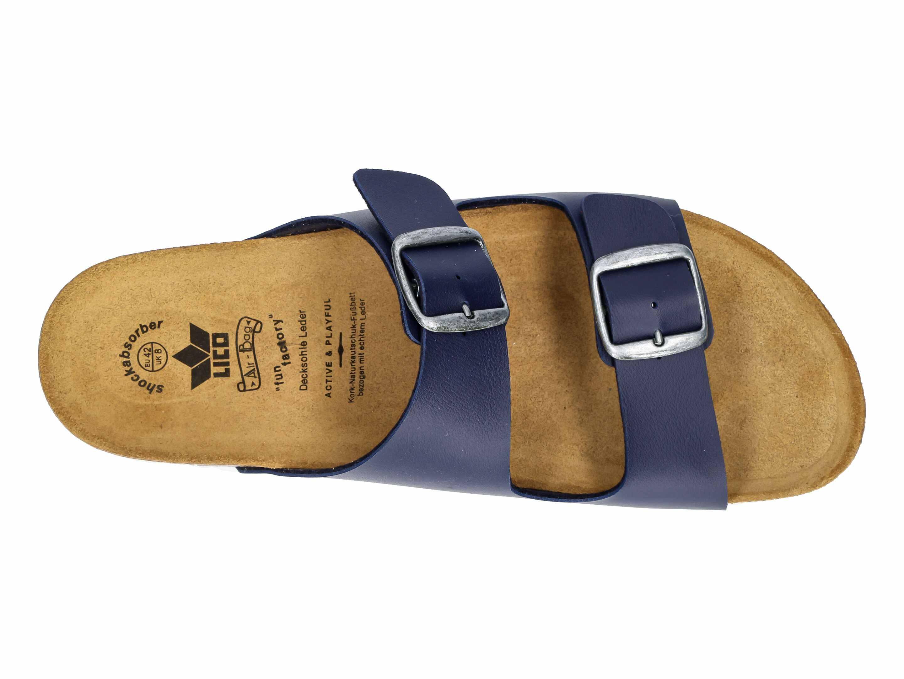 Pantolette Herren Schnallen LICO Bioline Man 5/6