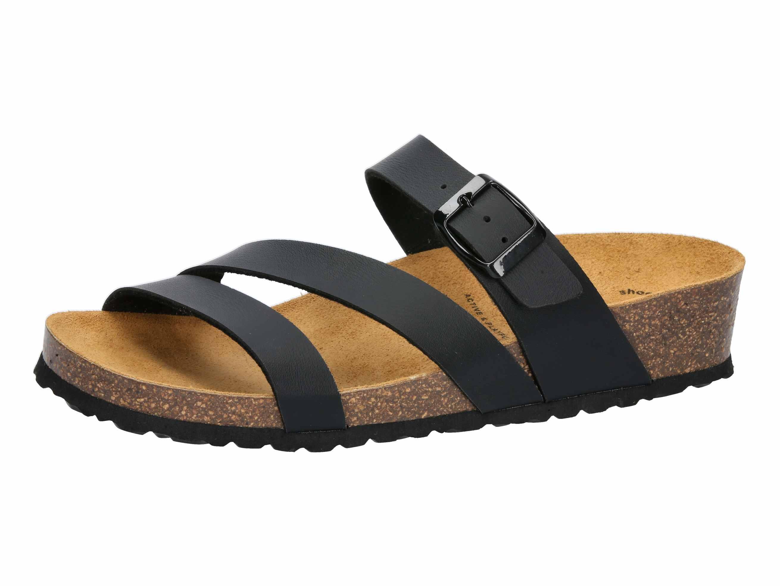 LICO LICO Glitter Mule women's black synthetic adjustable buckles