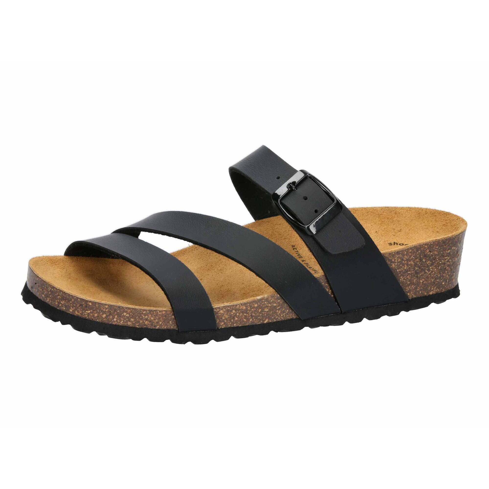 Lico - Mule Boucles Femmes Lico Natural Glitter - Sandales - Noir - Decathlon