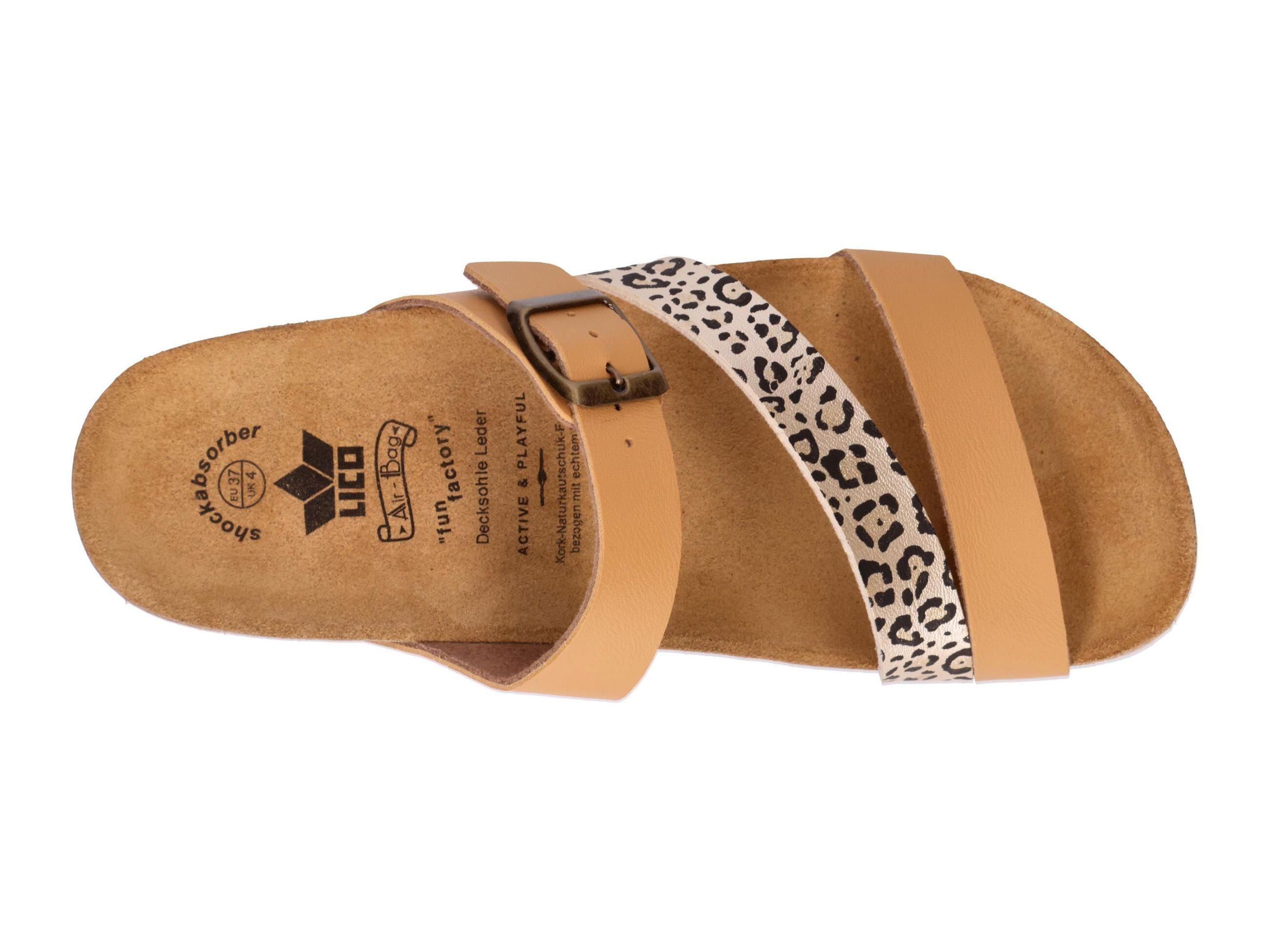 Hausschuh Damen ohne LICO Natural Glitter 5/6