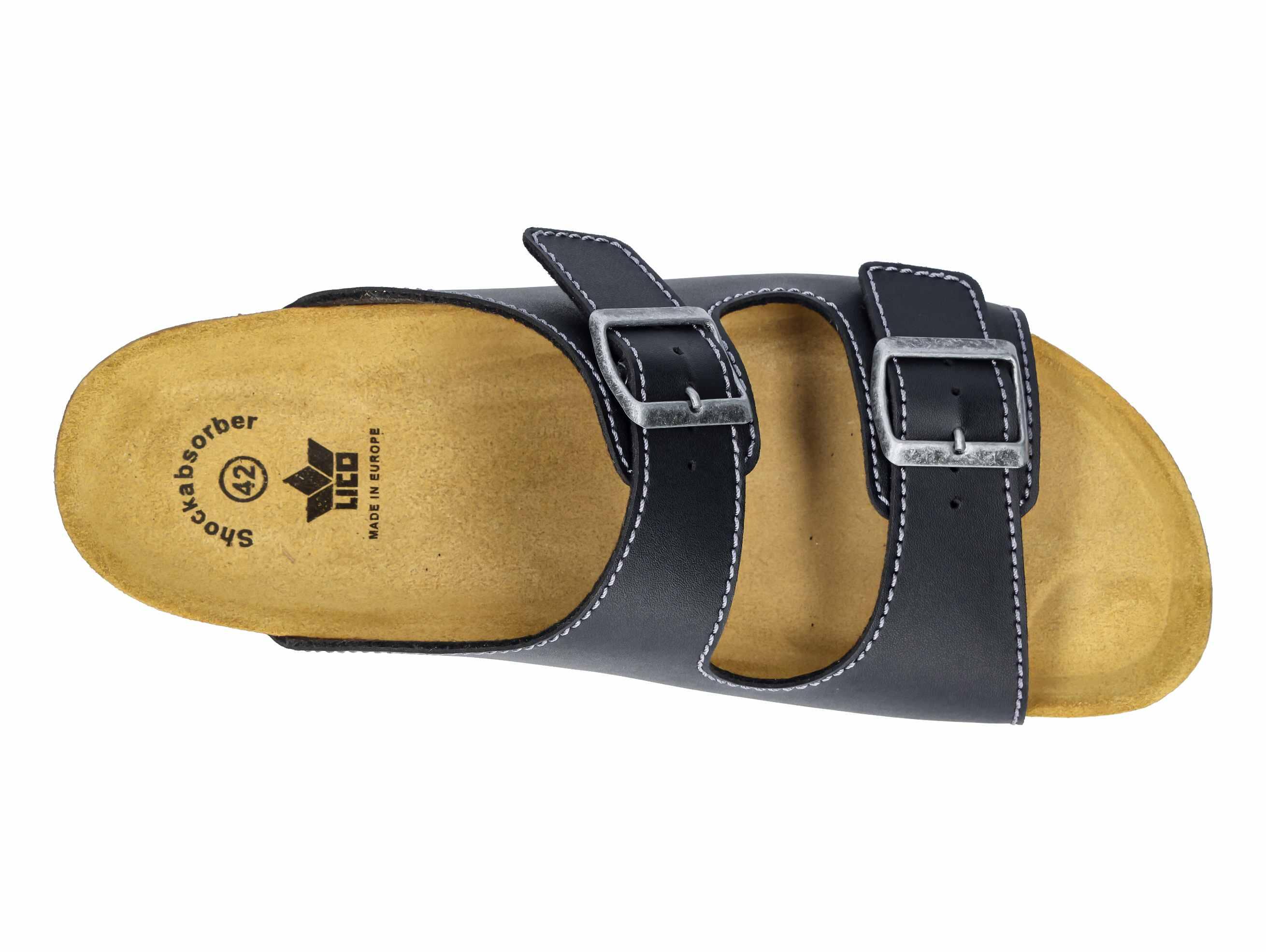 Pantolette Herren Schnallen LICO Natural Elefo 5/6