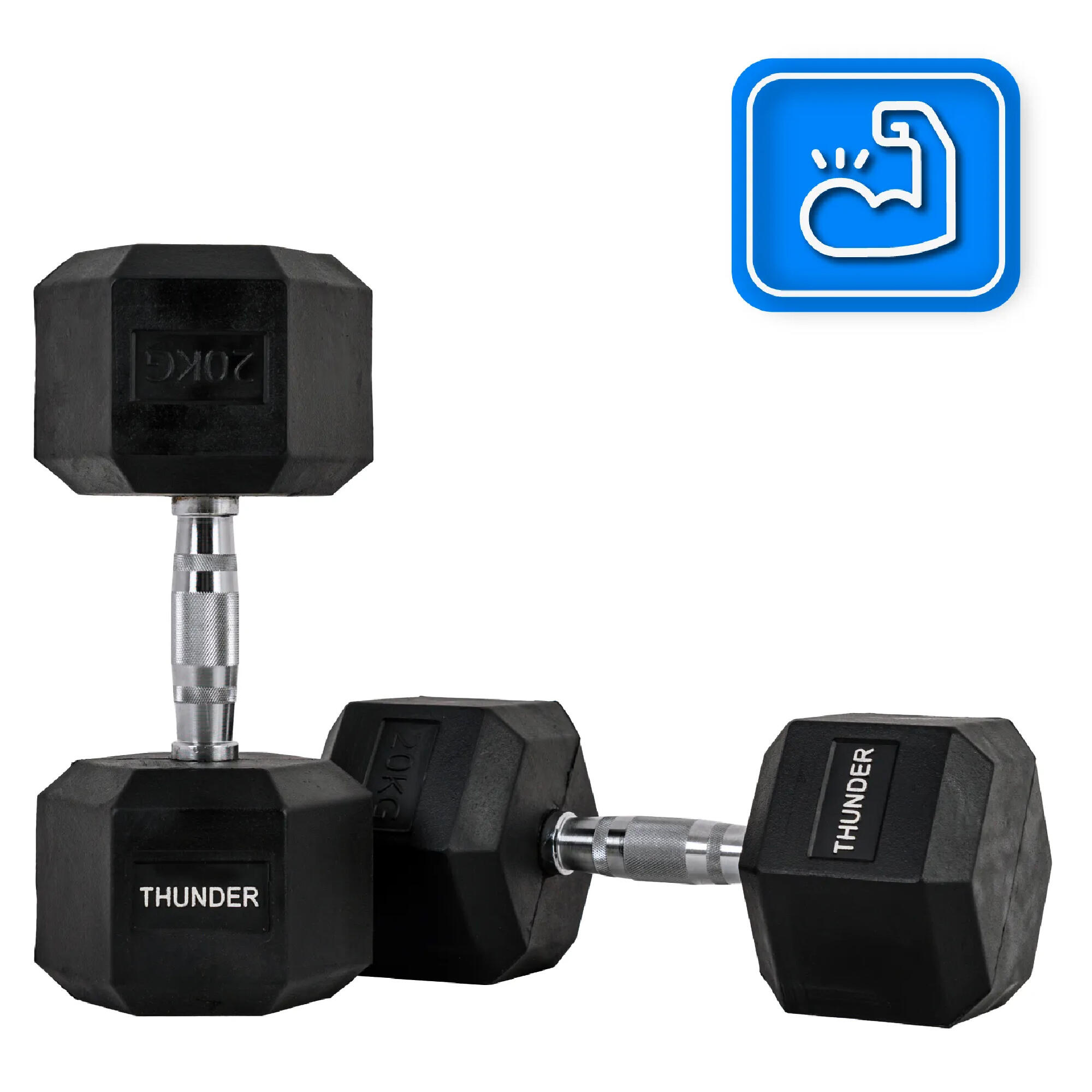 Hexagonale halter Thunder hex 20kg 7/8