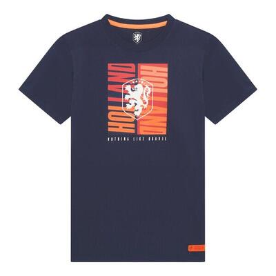 Nederlands elftal big logo t-shirt heren - navy blue