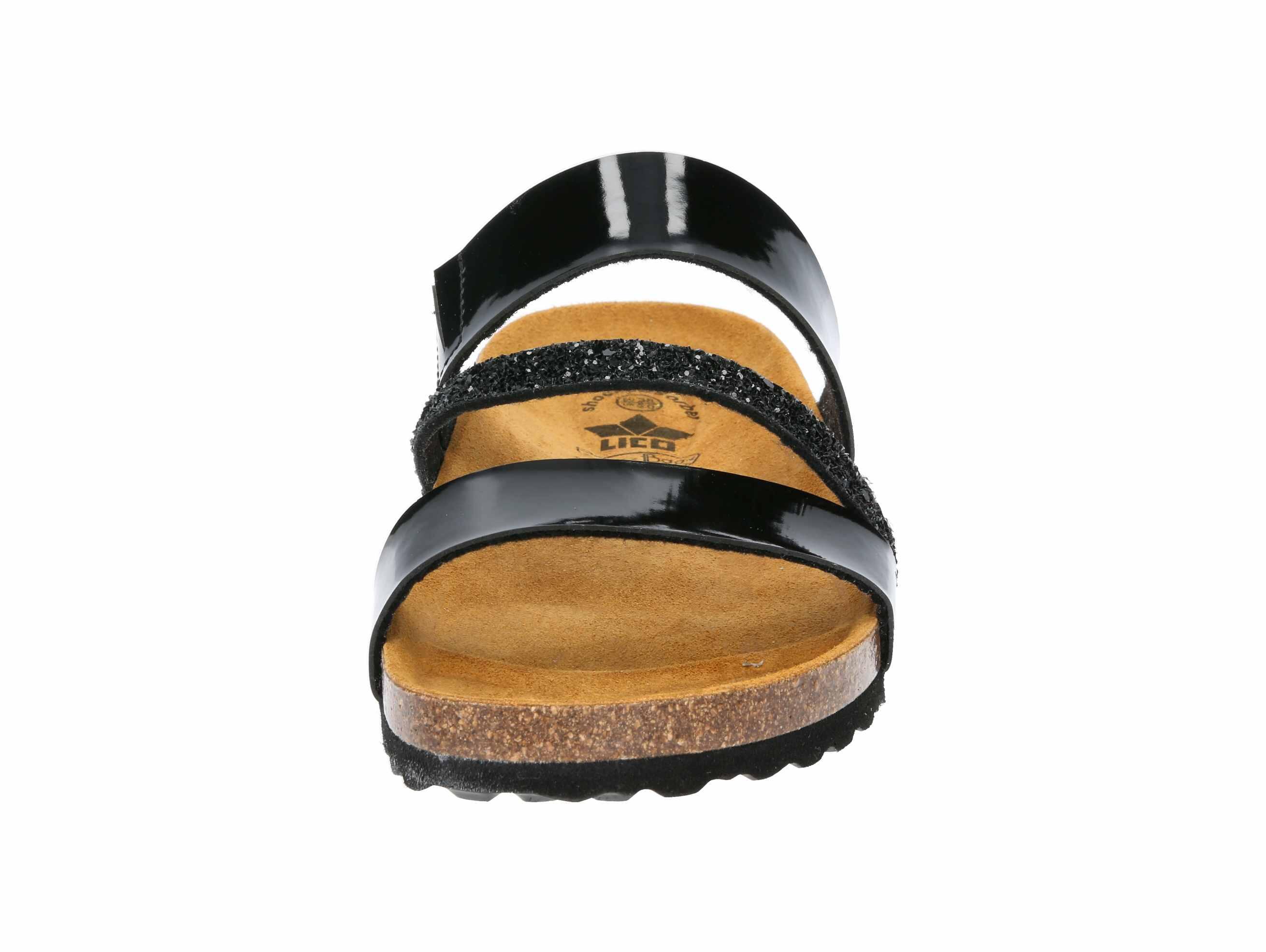 Hausschuh Damen Schnallen LICO Bioline Glitter 3/6
