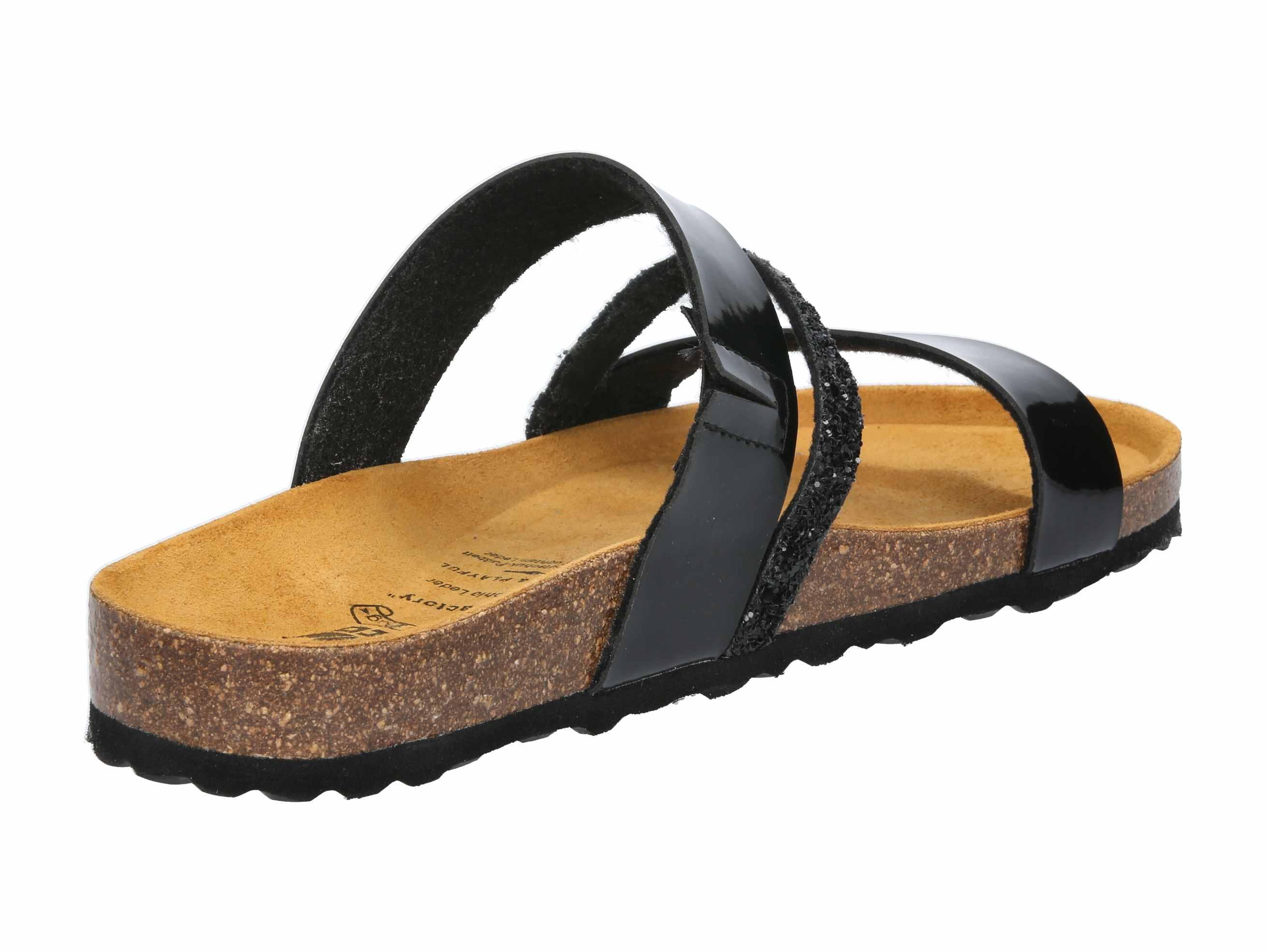 Hausschuh Damen Schnallen LICO Bioline Glitter 4/6