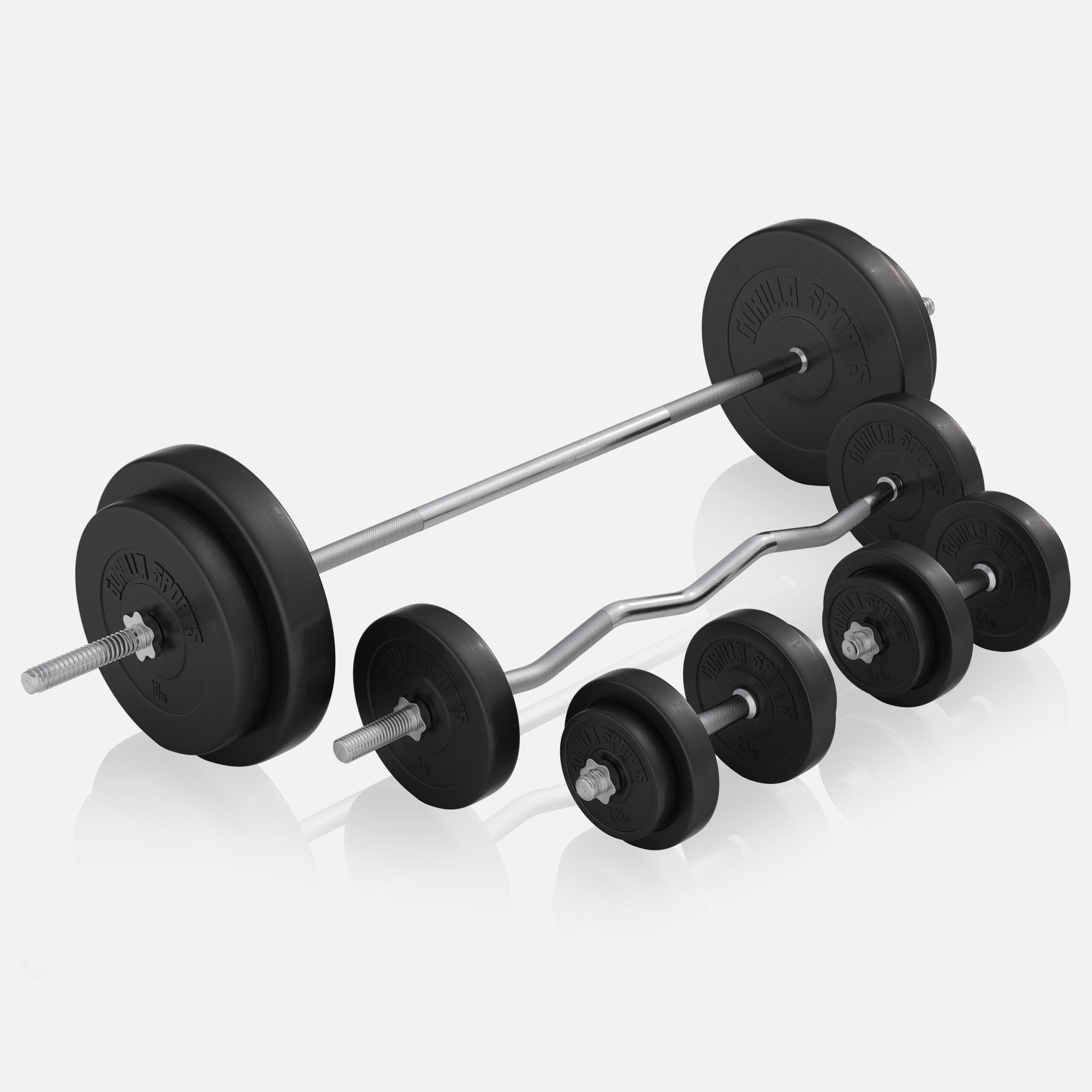 Banc Musculation avec Support - 40/70/100kg, Appareil Fitness, Plat, Pliable 3/7