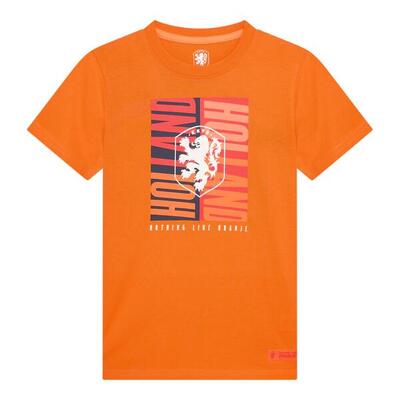 Nederlands elftal big logo t-shirt kinderen - oranje
